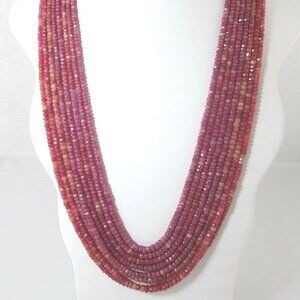 (I-903) Ruby beaded Necklace